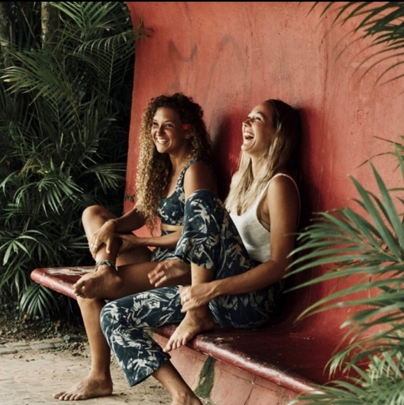 Seea Pants - Seea Bell Pant in Flora Surf Yoga sz.L